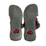 Think! Mizzi Taupe Neutral Floral Leather Footbed Sandals Size 40 Comfort Casual Gray Photo 7