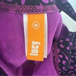 Lucy Work Out Top Size Medium Purple Flowers Yoga CrossFit Cardio Athlete C5 Photo 3