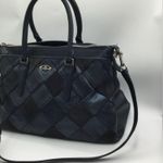 Coach A rare large Navy And Black Large Patchwork  vintage Handbag Photo 1