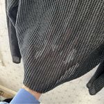 ZARA  Gray Open Knit Cropped Sweater Photo 3