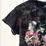Gildan Gorillaz Black Tie Dye Graphic Band Tee Small  Y2K White Stitch Photo 2