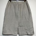 Armani Collezioni  Pencil Skirt Knee Length Straight Back Zip Slit Beige 10 32" Photo 3