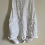 Aerie  White Gauze Short Overalls Size Large Overalls Shorts Photo 4