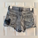 MOTHER Frayed Hem Gray Jean Shorts Size 26 Photo 2