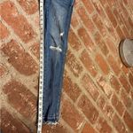 AMO size 25 Babe wash Divebar Destroy frayed hem straight distressed blue jeans Photo 11