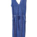 Becca  by Rebecca Virtue Blue Sleeveless Jumpsuit Size Large NWT Photo 0