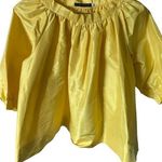 Harvey Faircloth Gold Silk Peasant Blouse XS Yellow Photo 0