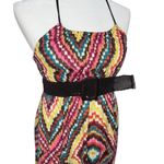 XOXO NWT Y2K‎  M Babydoll Dress Wide Belt Halter Top Stretch Tunic Made In USA Photo 3