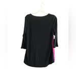 Expresso size large long sleeve black and pink top Black Photo 1