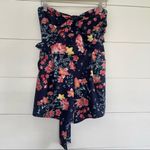 The Great  Jones Blue Floral Strapless Romper Photo 1
