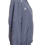 Vintage seersucker gingham bomber embroidered and embellished stars size 10 White Photo 2