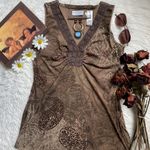 Villager Vintage y2k Liz Claiborne Vneck paisley print top Photo 6