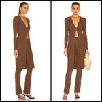 💕AYA MUSE💕 Ravenna Longline Ribbed Knit Cardigan ~ Chocolate Brown Small S NWT Size XS Photo 5