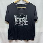 Karl Lagerfeld  Black Tee with Graphic Print‎ Photo 0