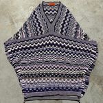 Missoni vintage multi-coloured knitted poncho made in italy one size fits most Photo 0