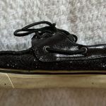 Sperry Black Glitter Sequin Boat Shoes Photo 6