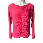 J.Crew NWT, Ruched Long-Sleeve Matte Jersey Top, Sz L Photo 1