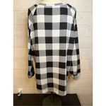 Chic Soul.Com black/white buffalo plaid long sleeve top Size 2XL Black Photo 3