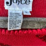 Vintage Joyce red gaudy sequin ornament Mardi Gras sweater Size L Photo 5