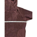Nike  Fuzzy Hoodie Size Medium Maroon Hooded Sweatshirt Warm Swoosh Photo 6