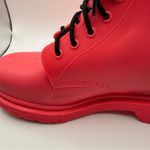 Madden Girl  Boots Portland Size 9 Hot Pink Rain Combat Lace Up Shoes Womens Photo 5