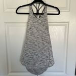 Lululemon athletic Grey and White 2 in 1 Raise The Barre Tank Top Size 6 Photo 4