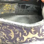 Dr. Martens Womens Baroque Crystal Oxfords Leather Lace Up Dark Purple Gold 8 Photo 7