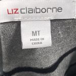 Liz Claiborne  Sweater Women's Medium Tall Long Sleeve Gray Black Striped NWOT Photo 2