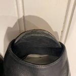 🍂 DELMAN Black Leather Peep Toe Block High Heels Women 8 4.5” heels Photo 2