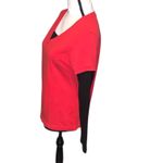 Danskin Now Red Organic Cotton V-Neck Women's Top With Base Layer Photo 2