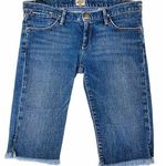 GOLD SIGN 'Adore' Denim Long Walking Shorts Frayed Hem Size 29 Photo 0