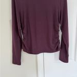 Athleta With Ease Cinch Top Size L Long Sleeve Purple Yoga Workout Running Photo 3