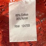 Rebecca Malone Orange Lace Cardigan Top M Cottagecore Boho Semi Sheer Coastal Photo 5