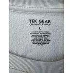 Tek Gear Ultrasoft Fleece Sweater Womens Large Light Gray Ivory Sweatshirt NWT Photo 5