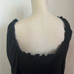 Bar III Bar 111 XXL Square Neck Smocked Long Sleeve Ruffle Black NWOT Photo 4