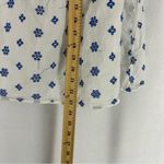 Jennifer Grace Jennifer & Grace Floral Embroidered Cap Sleeve Ruffle Blouse Large White Photo 5