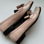 1901  Patent Leather Pink Cochette Preppy Bow Tie Loafer Slip On Shoes Size 8 Photo 5