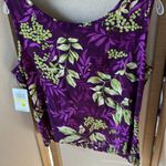 Pappagallo Vibrant Purple and Green Tank Top medium nwt Photo 4
