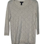 Gap Sweater Size Small Oatmeal Heather With Beaded Diamond Pattern Womens Photo 0