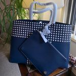 Tory Burch Authentic  T-Block leather Tote/lg zip wristlet Photo 0