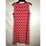 JUDE CONNALLY Beth Dress Mod Geometric Nylon Y2K Sport Casual Travel Knee Length Orange Photo 6