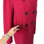 Gerard Darel Wool Double-Breasted Peacoat Red Pink Sz 42FR 10US Photo 5