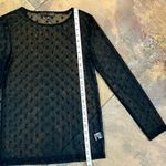 Liv By Habitat Clothes Mesh Sheer Long Sleeve Polka Dot Top Small Black Photo 5
