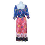 Carolina K Alexa Dress‎ Multicolor Foliage Print Size XS Red Photo 6