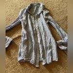 J. McLaughlin  purple and white striped top xs Photo 2