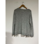 SO Woman’s  Gray Large Pullover Long Sleeve Sweater With Tie Detail Photo 1