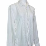 H&M White Embroidered Button Up Shirt Photo 1
