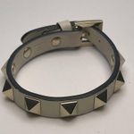Valentino Garavani Rockstud Calfskin Leather Bracelet - Light Ivory - Preowned Photo 1