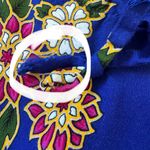 Royal Blue Floral Print Scoop Neck Sleeveless Lightweight Midi Dress Size M Photo 6