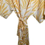 NWOT Maison Du Soir Magnolia Luxe Palm Kimono Robe in Orange/White Size M/L Orange Photo 6